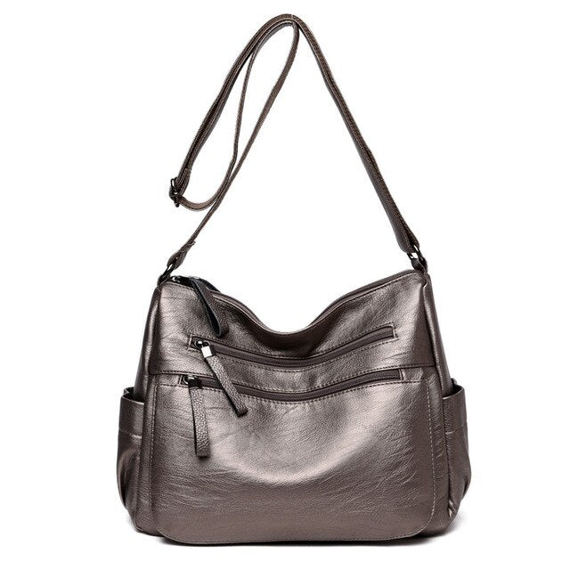 Luxury Designer Leather Crossbody Bag and Handbag-Handbags-Innovato Design-Bronze-Innovato Design