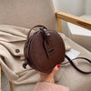 Small Round PU Leather Crossbody Bag, Shoulder Bag and Handbag