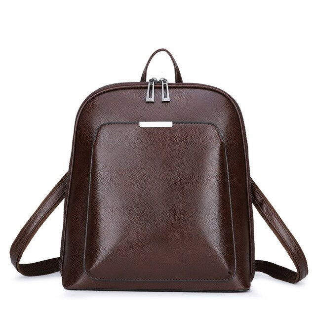Travel Casual Leather Shoulder Bag and Backpack-Backpacks-Innovato Design-Coffce-Innovato Design