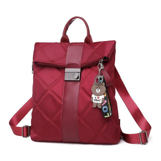 Luxury Riveted Anti-Theft PU Leather Backpack-Backpacks-Innovato Design-Red-Innovato Design