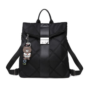 Luxury Riveted Anti-Theft PU Leather Backpack-Backpacks-Innovato Design-Black-Innovato Design