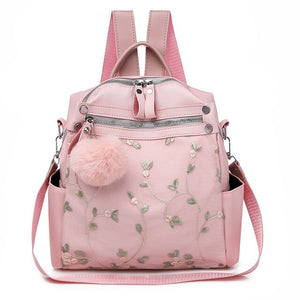 Multifunction Hairball Oxford Leisure Backpack and Travel Backpack-Backpacks-Innovato Design-Pink-Innovato Design