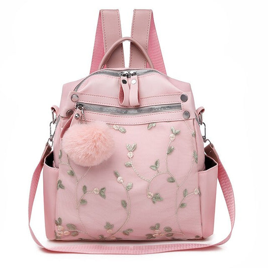 Multifunction Hairball Oxford Leisure Backpack and Travel Backpack-Backpacks-Innovato Design-Pink-Innovato Design