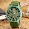 Fashion Men Wooden Watch with Green Strap-Watches-Innovato Design-Green-Innovato Design