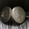 Bronze Pocket Watch with Norse Themed Valknut Carving - InnovatoDesign