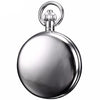 Smooth Silver Metal Alloy Pocket Watch with Classic Design - InnovatoDesign