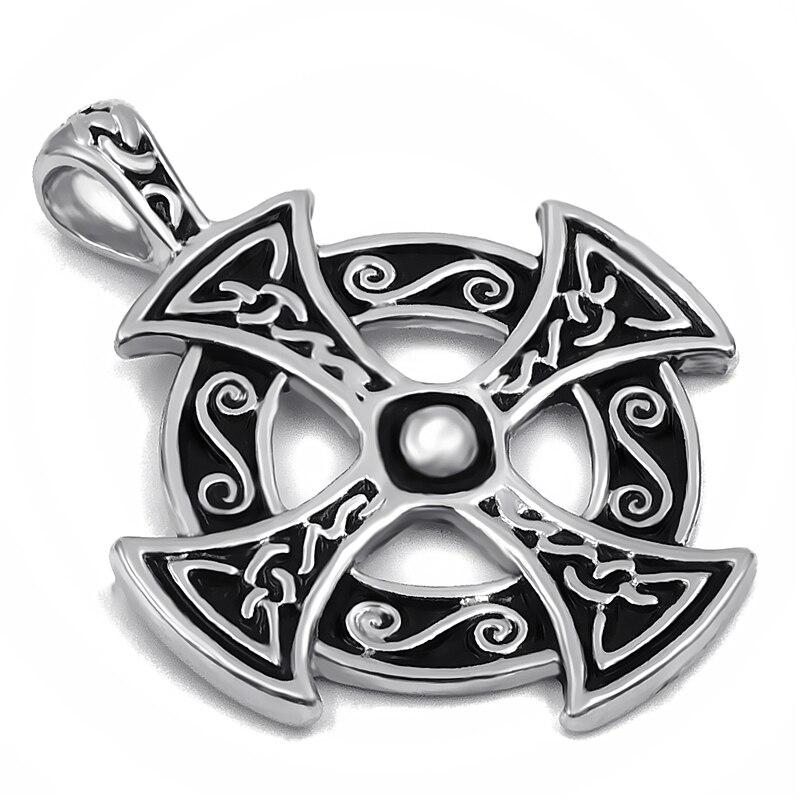 Silver Celtic Solar Cross Pewter Pendant Necklaces-Necklaces-Innovato Design-Innovato Design