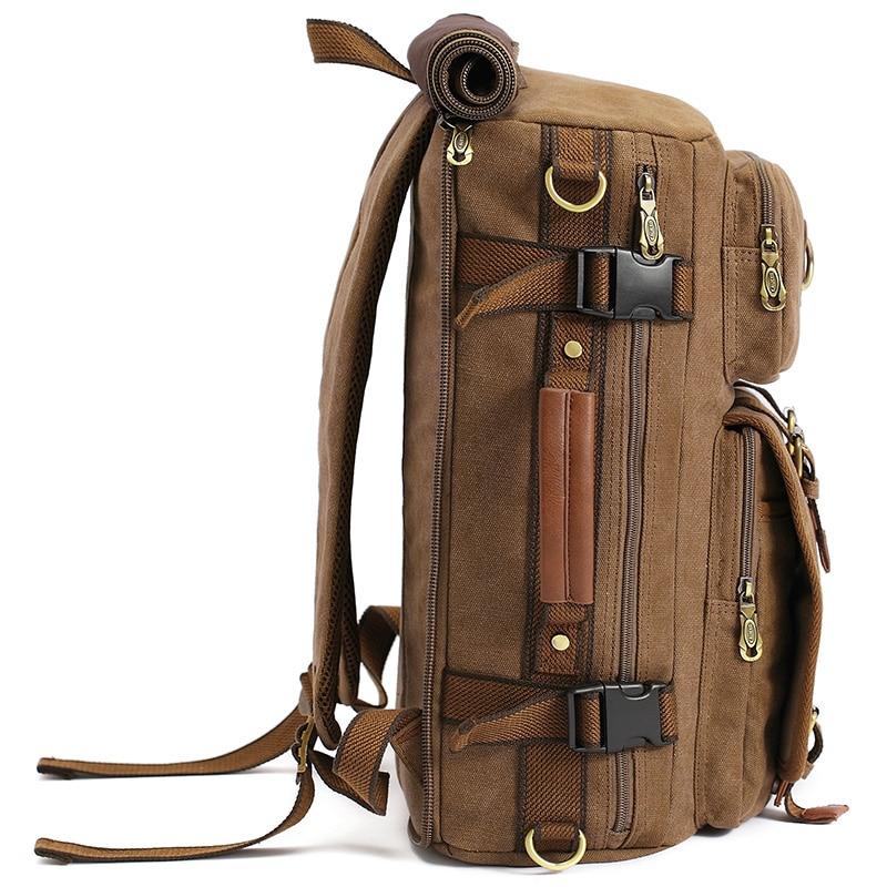 Canvas Backpack Leisure Travel 20 to 35 Litre Backpack-Canvas and Leather Backpack-Innovato Design-Green-Innovato Design
