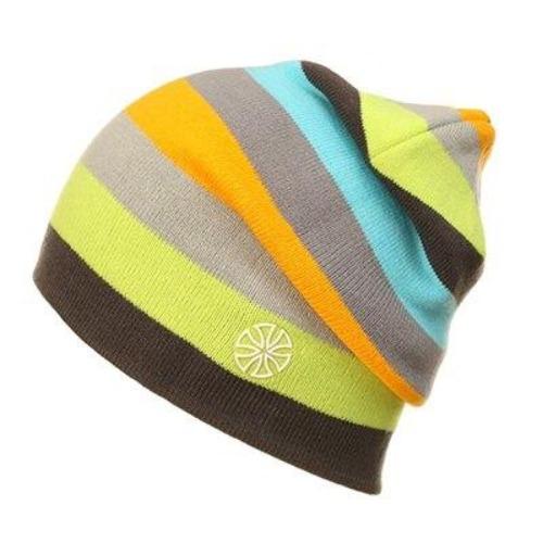 Multicolored Striped Knitted Hat, Beanie or Bonnet-Hats-Innovato Design-Yellow Black Orange-Innovato Design