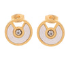 Crystal and Shell Gold-Plated Necklace & Earrings Wedding Jewelry Set