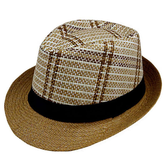 Black Hatband Straw Panama Summer Hat-Hats-Innovato Design-Light Coffee-Innovato Design
