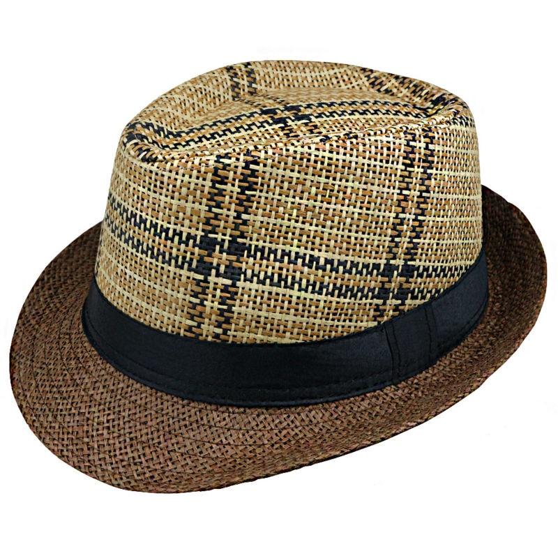 Black Hatband Straw Panama Summer Hat-Hats-Innovato Design-Light Coffee-Innovato Design