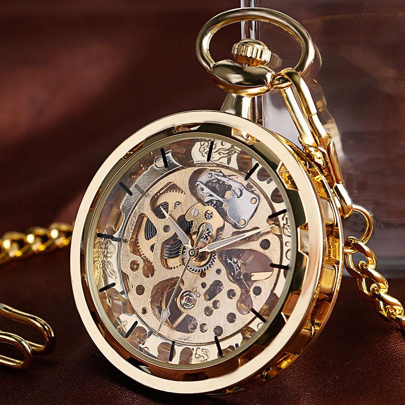 Steampunk Gear Skeleton Pocket Watch with Clear Acrylic Cover-Pocket Watch-Innovato Design-Innovato Design