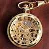Steampunk Gear Skeleton Pocket Watch with Clear Acrylic Cover - InnovatoDesign