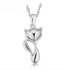 Sterling Silver Fox Pendant 925 Jewelry-Necklaces-Innovato Design-Innovato Design