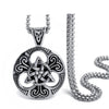 Silver Celtic Triquetra Knot Pendant with Chain - InnovatoDesign
