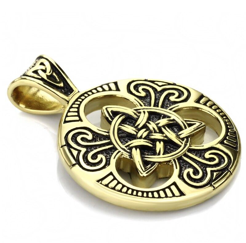 Silver Celtic Triquetra Knot Pendant with Chain-Necklaces-Innovato Design-18 inch-Gold-Innovato Design