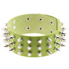 Silver Color Metal Spike Choker Collar Leather Gothic Punk Rock Necklace-Necklaces-Innovato Design-Green-Innovato Design