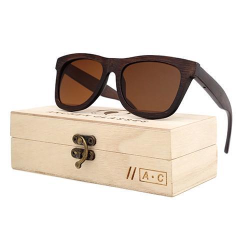 Luxury Mens Wooden Sunglasses with Bamboo Frames and UV400 Protection-wooden sunglasses-Innovato Design-Brown-Innovato Design