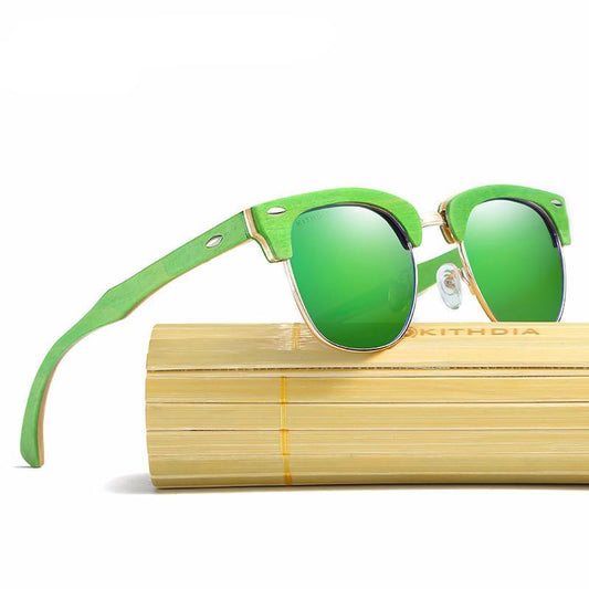 Eyewear Wooden Sunglasses with UV400 Protection-wooden sunglasses-Innovato Design-Green-Innovato Design