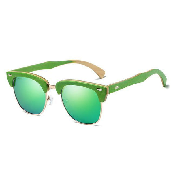 Eyewear Wooden Sunglasses with UV400 Protection-wooden sunglasses-Innovato Design-Green-Innovato Design