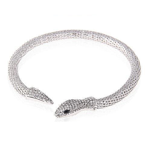 Silver Plated Choker Snake Necklace – Innovato Design