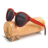 Cat Eye Wooden Sunglasses for Women-wooden sunglasses-Innovato Design-Red 3-Innovato Design