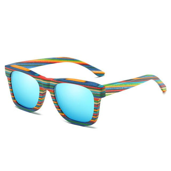 Polarized Wooden Sunglasses for Men with Unique Design-wooden sunglasses-Innovato Design-Blue-Innovato Design
