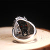 Men's Red-Eye Dragon Ring Solid Sterling 925 Hallmarked Silver Ring with Zirconia - InnovatoDesign
