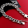 Large 925 Sterling Silver Skull Bracelet Link Chain for Men-Skull Bracelet-Innovato Design-7 inch-Innovato Design