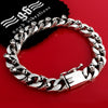 Large 925 Sterling Silver Skull Bracelet Link Chain for Men-Skull Bracelet-Innovato Design-7 inch-Innovato Design