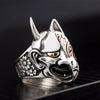 Steampunk Devil Ring with Two Half Demon Faces Made of Solid 925 Sterling Silver-Rings-Innovato Design-7-Innovato Design