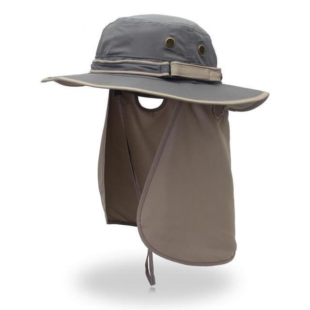 Wide Brim Waterproof Bucket Flap Hat with Rope-Hats-Innovato Design-Gray-Innovato Design