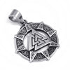 Gold & Silver Viking Valknut Pendant with Chain Necklace - InnovatoDesign