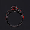 Crystal Charming Black Promise Engagement Ring-Rings-Innovato Design-5-Black Red-Innovato Design