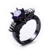 Crystal Charming Black Promise Engagement Ring-Rings-Innovato Design-10-Black Blue-Innovato Design