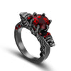 Crystal Charming Black Promise Engagement Ring-Rings-Innovato Design-10-Red Black-Innovato Design