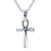 Stainless Steel Simple Egyptian Ankh Cross Pendant Necklace-Necklaces-Innovato Design-Silver-Innovato Design