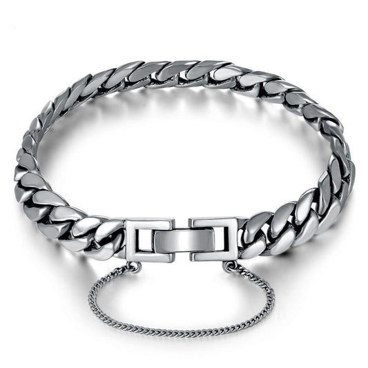 Horse Link Chain 925 Sterling Silver Genuine Bracelet-Bracelets-Innovato Design-7.09in-Innovato Design