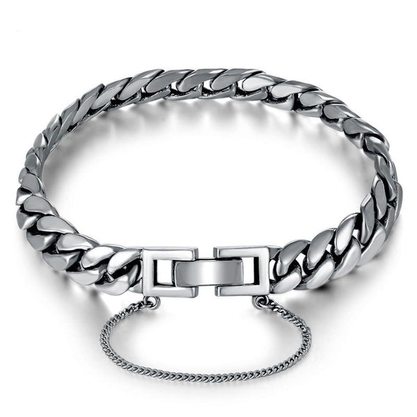 Horse Link Chain 925 Sterling Silver Genuine Bracelet-Bracelets-Innovato Design-7.09in-Innovato Design