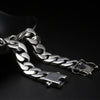 High Polished Heavy Curb Link Chain 925 Sterling Silver Vintage Biker Bracelet-Bracelets-Innovato Design-7.08in-Innovato Design