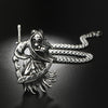 Stainless Steel Grim Reaper Pendant with Silver Chain Necklace-Necklaces-Innovato Design-Innovato Design
