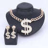 US Dollar Necklace, Bracelet, Earrings & Ring Wedding Jewelry Set