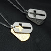 Lord's Prayer Dual Dog Tag with Hollow Cross Necklace - InnovatoDesign