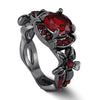 Crystal Charming Black Promise Engagement Ring-Rings-Innovato Design-5-Black Red-Innovato Design