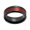 Red Dragon Black Tungsten Carbide Ring-Rings-Innovato Design-5-Innovato Design