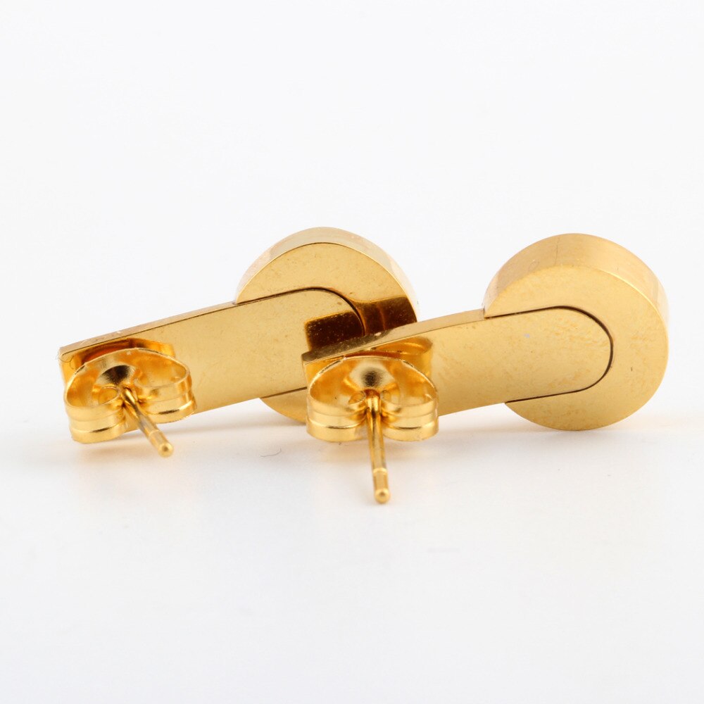 Shell Gold-Plated 316L Stainless Steel Necklace & Stud Earrings Jewelry Set-Jewelry Sets-Innovato Design-Innovato Design