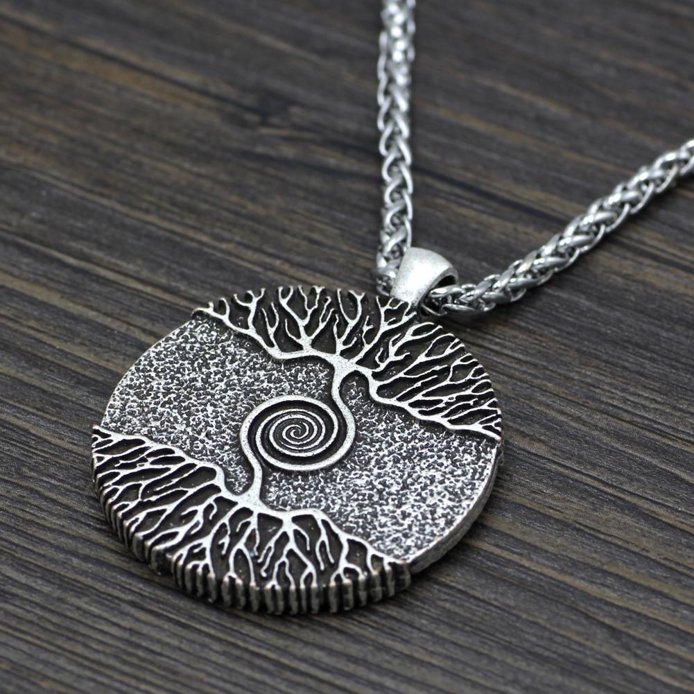 Celtic's Tree of Life Amulet Pendant Chain Necklace-Necklaces-Innovato Design-Bronze-Leather-Innovato Design