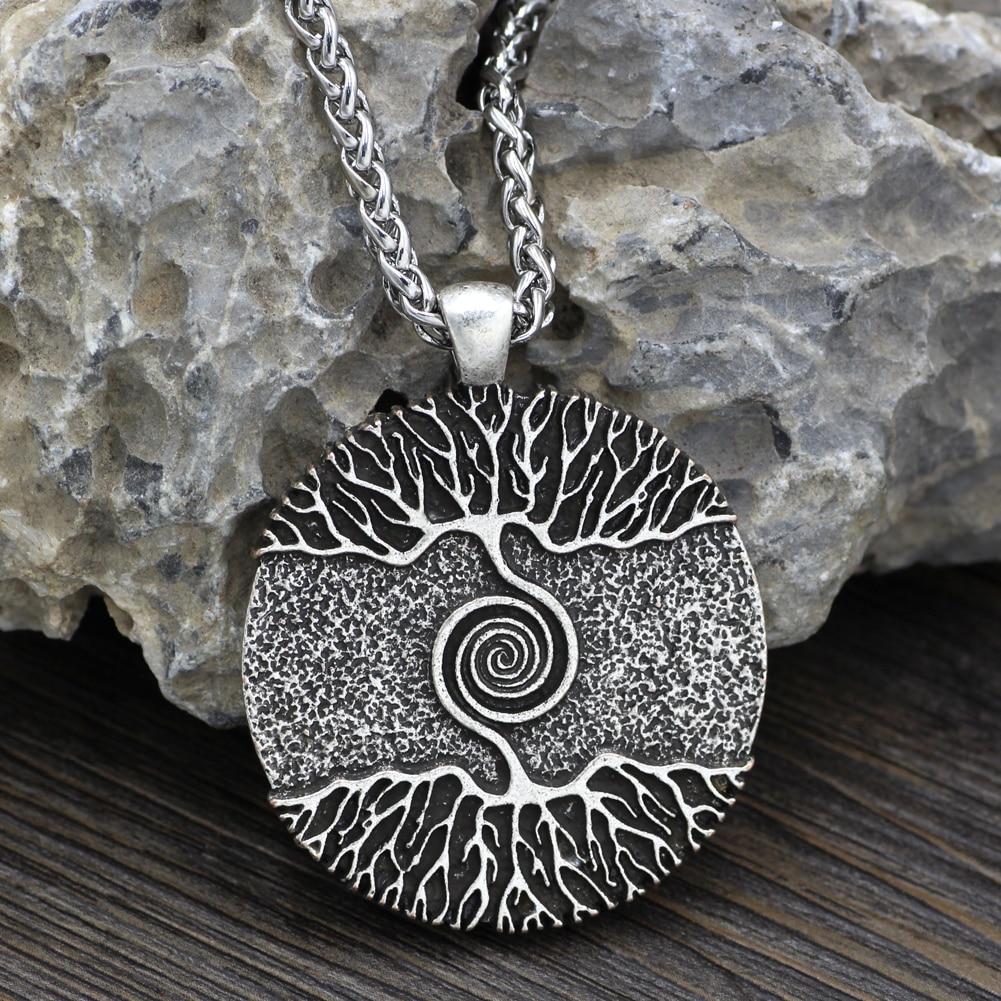 Celtic's Tree of Life Amulet Pendant Chain Necklace-Necklaces-Innovato Design-Bronze-Leather-Innovato Design