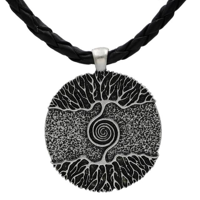 Celtic's Tree of Life Amulet Pendant Chain Necklace-Necklaces-Innovato Design-Bronze-Leather-Innovato Design